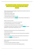 LAT &lpar;LABORATORY ANIMAL TECHNICIAN&rpar; CERTIFICATION EXAM ACTUAL EXAM 150 QUESTIONS AND CORRECT ANSWERS 