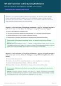 NR 103 Transition to the Nursing Profession&NewLine;Week 14 Exam Study Guide &vert; Questions with 100&percnt; Correct Answers