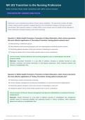 NR 103 Transition to the Nursing Profession&NewLine;Week 12 Exam Study Guide &vert; Questions with 100&percnt; Correct Answers
