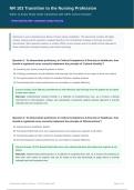 NR 103 Transition to the Nursing Profession&NewLine;Week 11 Exam Study Guide &vert; Questions with 100&percnt; Correct Answers