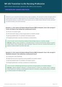 NR 103 Transition to the Nursing Profession&NewLine;Week 9 Exam Study Guide &vert; Questions with 100&percnt; Correct Answers