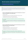NR 103 Transition to the Nursing Profession&NewLine;Week 8 Exam Study Guide &vert; Questions with 100&percnt; Correct Answers