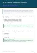NR 103 Transition to the Nursing Profession&NewLine;Week 7 Exam Study Guide &vert; Questions with 100&percnt; Correct Answers
