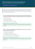 NR 103 Transition to the Nursing Profession&NewLine;Week 6 Exam Study Guide &vert; Questions with 100&percnt; Correct Answers