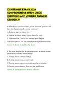 C7 NUR1023C EXAM 1 2026&NewLine;COMPREHENSIVE STUDY GUIDE&NewLine;QUESTIONS AND VERIFIED ANSWERS&NewLine;GRADED A&plus;