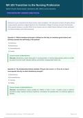 NR 103 Transition to the Nursing Profession&NewLine;Week 5 Exam Study Guide &vert; Questions with 100&percnt; Correct Answers