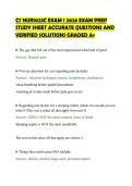 C7 NUR1023C EXAM 1 2026 EXAM PREP&NewLine;STUDY SHEET ACCURATE QUESTIONS AND&NewLine;VERIFIED SOLUTIONS GRADED A&plus;