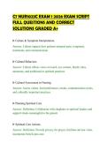 C7 NUR1023C EXAM 1 2026 EXAM SCRIPT&NewLine;FULL QUESTIONS AND CORRECT&NewLine;SOLUTIONS GRADED A&plus;