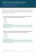 NR 103 Transition to the Nursing Profession&NewLine;Week 3 Exam Study Guide &vert; Questions with 100&percnt; Correct Answers