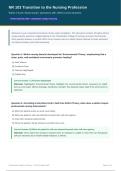 NR 103 Transition to the Nursing Profession&NewLine;Week 2 Exam Study Guide &vert; Questions with 100&percnt; Correct Answers
