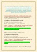 WGU D389 LEARNING STRATEGIES IN HIGHER EDUCATION TASK 1&comma;2&comma;3 &NewLine;& A NEW UPDATED STUDY GUIDE COMPLETE ACCURATE TEST &NewLine;ACTUAL QUESTIONS WITH WELL ELABORATED SOLUTIONS AND &NewLine;DETAILED RATIONALES &lpar;100&percnt; CORRECT VERIFIED ANSWERS&rpar; &NewLine;NEWEST UPDATED VERSION 2026 EDIT