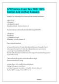 SPI Practice Exam Test With 100&percnt; Correct And Verified Answers