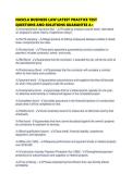NASCLA BUSINESS LAW LATEST PRACTICE TEST QUESTIONS AND SOLUTIONS GUARANTEE 