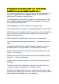 BIOMEDICINE NCCAOM LATEST TEST PAPER EXAM QUESTIONS AND ANSWERS GUARANTEE