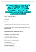 NUR 103 &ndash; Final Exam Practice Questions and Answers &lpar;200 Questions&comma; 2026 Latest Updated&rpar;
