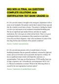 NKU MSN 611 FINAL 100 QUESTIONS&NewLine;COMPLETE SOLUTIONS 2026&NewLine;CERTIFICATION TEST BANK GRADED A&plus;