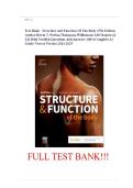 Structure and Function of the Body 17th Edition by Kevin T&period; Patton&comma; Gary A&period; Thibodeau & Anthony M&period; Thompson &ndash; Complete Test Bank for Chapters 1&ndash;22 &vert; Latest Updated Exam Questions and Answers