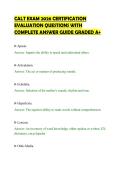 CALT EXAM 2026 CERTIFICATION&NewLine;EVALUATION QUESTIONS WITH&NewLine;COMPLETE ANSWER GUIDE GRADED A&plus;