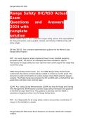 Range Safety OIC RSO Actual Exam Questions and Answers 2024 with complete solution&period;