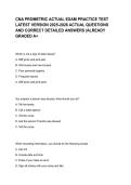 CNA PROMETRIC ACTUAL EXAM PRACTICE TEST LATEST VERSION 2025-2026 ACTUAL QUESTIONS AND CORRECT DETAILED ANSWERS &vert;ALREADY GRADED A&plus;