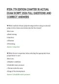 IFSTA 7TH EDITION CHAPTER 18 ACTUAL&NewLine;EXAM SCRIPT 2026 FULL QUESTIONS AND&NewLine;CORRECT ANSWERS&NewLine;