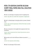 IFSTA 7TH EDITION CHAPTER 18 EXAM&NewLine;SCRIPT FINAL PAPER 2026 FULL SOLUTION&NewLine;VIEW AHEAD