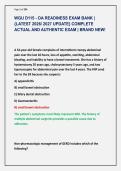 WGU D115 - OA READINESS EXAM BANK &vert; &NewLine;&lbrace;LATEST 2026&sol; 2027 UPDATE&rcub; COMPLETE &NewLine;ACTUAL AND AUTHENTIC EXAM &vert; BRAND NEW&excl; 