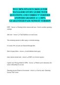 WGU D076 FINANCE SKILLS FOR MANAGERS STUDY GUIDE WITH QUESTIONS AND CORRECT VERIFIED ANSWERS GRADED A&plus; &vert;&vert; 100&percnt; GUARANTEED PASS NEWEST VERSION&NewLine;