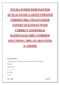NYCHA Supervisor Painter Actual Exam &vert; Latest Updated Version 2026 &vert; 370 Accurate Expert Questions With Correct Answers & Rationales &lpar;100&percnt; Verified Solutions &vert; 100&percnt; Guaranteed A&plus; Grade