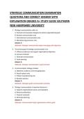 STRATEGIC COMMUNICATION EXAMINATION &NewLine;QUESTIONS AND CORRECT ANSWER WITH &NewLine;EXPLANATION GRADED A&plus; STUDY GUIDE SOUTHERN NEW HAMPSHIRE UNIVERSITY &NewLine;