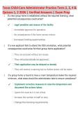 Texas Child-Care Administrator Practice Tests 2&comma; 3&comma; 4 & &NewLine;Quizzes 1&comma; 2 2026 &vert; Verified Answers &vert; Exam Prep