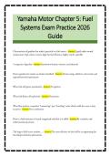 Yamaha Motor Chapter 5&colon; Fuel&NewLine;Systems Exam Practice 2026&NewLine;Guide