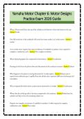 Yamaha Motor Chapter 6&colon; Motor Designs&NewLine;Practice Exam 2026 Guide