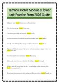 Yamaha Motor Module 8&colon; lower&NewLine;unit Practice Exam 2026 Guide