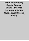 WSP Accounting Crash Course Exam Income Statement Study Guide Wall Street Prep Accounting Practice Questions and Answers 2025&sol; 2026
