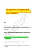 NUR 2407 Pharmacology Final Exam Review Practice Questions &lpar;Open book quizzes & NCLEX Review Questions & Answers&rpar; Satisfaction guaranteed success latest Download 2026-2027 100&percnt; GRADED A&plus;