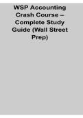 WSP Accounting Crash Course Complete Study Guide Wall Street Prep Accounting Exam Prep Practice Questions and Answers 2025&sol; 2026