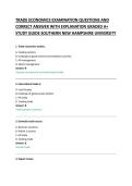 TRADE ECONOMICS EXAMINATION QUESTIONS AND &NewLine;CORRECT ANSWER WITH EXPLANATION GRADED A&plus; &NewLine;STUDY GUIDE SOUTHERN NEW HAMPSHIRE UNIVERSITY &NewLine;