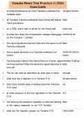 Yamaha Motor University Exams 