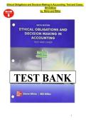 thical Obligations and Decision-Making in Accounting&colon; Text and Cases 6th Edition by Steven Mintz and Roselyn Morris Miller &ndash; Complete Case Studies&comma; Ethics Questions&comma; and Exam Preparation Material