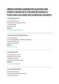 URBAN PLANNING EXAMINATION QUESTIONS AND &NewLine;CORRECT ANSWER WITH EXPLANATION GRADED A&plus; STUDY GUIDE SOUTHERN NEW HAMPSHIRE UNIVERSITY &NewLine;
