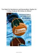 Introductory & Intermediate Algebra for College Students &lpar;6th Ed&rpar; Blitzer &ndash; Test Bank