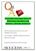 Psychopharmacology Exam &num;1 2026 Complete 250&plus; Questions and Correct Answers &vert; Neurotransmitters&comma; Psychiatric Medications&comma; Substance Abuse&comma; Pharmacodynamics & Addiction Treatment