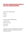 NHI FINAL EXAM QUESTIONS COMPLETE WITH 100&percnt; VERIFIED ANSWERS