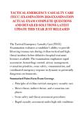 TACTICAL EMERGENCY CASUALTY CARE &NewLine;&lpar;TECC&rpar; EXAMINATION 2026 EXAMINATION &NewLine;ACTUAL EXAM COMPLETE QUESTIONS &NewLine;AND DETAILED SOLUTIONS LATEST &NewLine;UPDATE THIS YEAR JUST RELEASED 