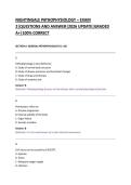 NIGHTINGALE PATHOPHYSIOLOGY &ndash; EXAM &NewLine;2&vert;QUESTIONS AND ANSWER&vert;2026 UPDATE&vert;GRADED &NewLine;A&plus;&vert;100&percnt; CORRECT