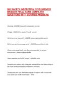 NHI SAFETY INSPECTION OF IN-SERVICE BRIDGES FINAL EXAM COMPLETE QUESTIONS WITH VERIFIED ANSWERS