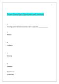 Neuro Exam Quiz Questions And Answers
