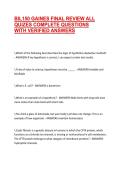 BIL150 GAINES FINAL REVIEW ALL QUIZES COMPLETE QUESTIONS WITH VERIFIED ANSWERS