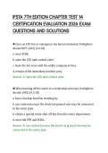 IFSTA 7TH EDITION CHAPTER TEST 14&NewLine;CERTIFICATION EVALUATION 2026 EXAM&NewLine;QUESTIONS AND SOLUTIONS